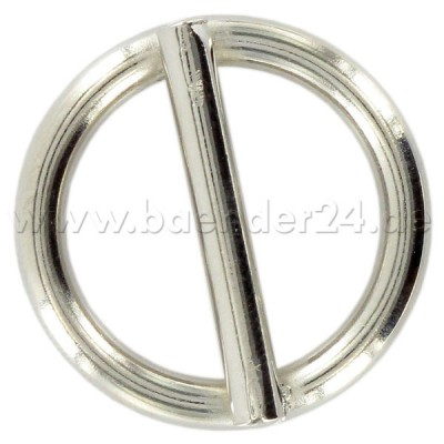 Picture of 30mm ring with bar (inner measurement) - welded made of steel - nickel-plated - 1 piece