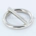 Picture of 30mm ring with bar (inner measurement) - welded made of steel - nickel-plated - 1 piece