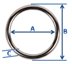 Picture of 40mm o-ring (inner measurement) - 6mm thick, welded, made of steel , nickel-plated - 1 piece