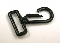 Picture of carabiner made of zinc die-casting, black, for 40mm wide webbing - 1 piece