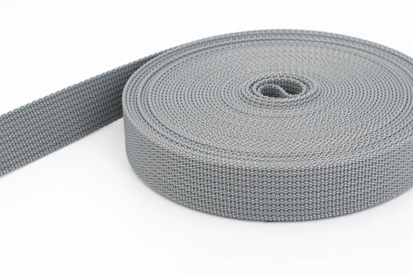 Picture of 50m PP webbing - 30mm width - 1,8mm thick - gray (UV)