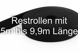 Picture of Restpostenbox 50mm breites PP-Gurtband 1,8mm stark, 25m - schwarz (UV)