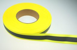 Picture of 50m reflective ribbon 40mm wide - yellow - for sewing on