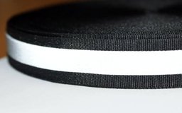 Picture of 50m reflective ribbon 30mm wide - black - for sewing on