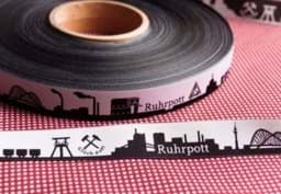 Picture of SKYLINE webbing - 16mm wide - RUHR black/white