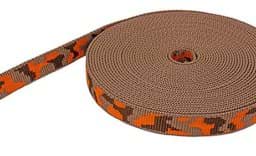 Picture of 1m 3-farbiges Gurtband,hellbraun/orange/dunkelbraun 20mm breit
