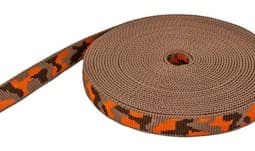 Picture of 50m 3-farbiges Gurtband,hellbraun/orange/dunkelbraun 25mm breit