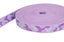 Picture of 50m 3-farbiges Gurtband, flieder/ lila/ silber, 25mm breit