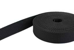 Picture of 10m PP webbing - 25mm wide - 1,4mm thick - graphite (UV)