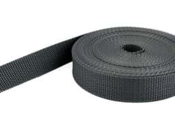 Picture of 10m PP webbing - 25mm width - 1,4mm thick - anthracite (UV)