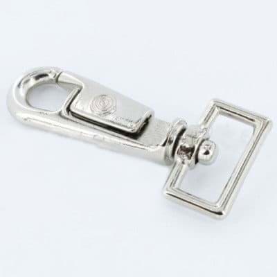 Picture of 6,1cm push carabiner made of zinc die casting with rotatable swivel, for 25mm wide webbing - 10 pieces