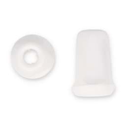 Picture of cord ends - for cords up to 4mm thickness - white - 10 pieces