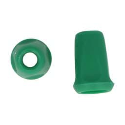 Picture of cord end - for cords up to 4mm thickness - dark green - 10 pieces