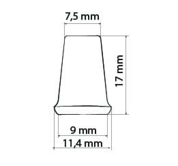 Picture of cord end - for cords up to 4mm thickness - dark green - 10 pieces
