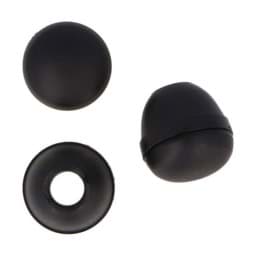 Picture of cord end oval - for cords up to 4mm thickness - black - 10 pieces