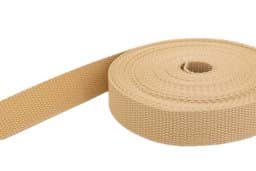 Picture of 10m PP webbing - 15mm width - 1,4mm thick - beige (UV)