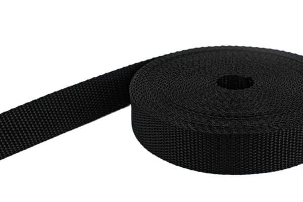 Picture of 10m PP webbing - 30mm width - 1,4mm thick - black (UV)