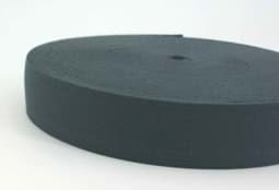 Picture of elastic webbing - 40mm wide - color: dark grey - 3m roll
