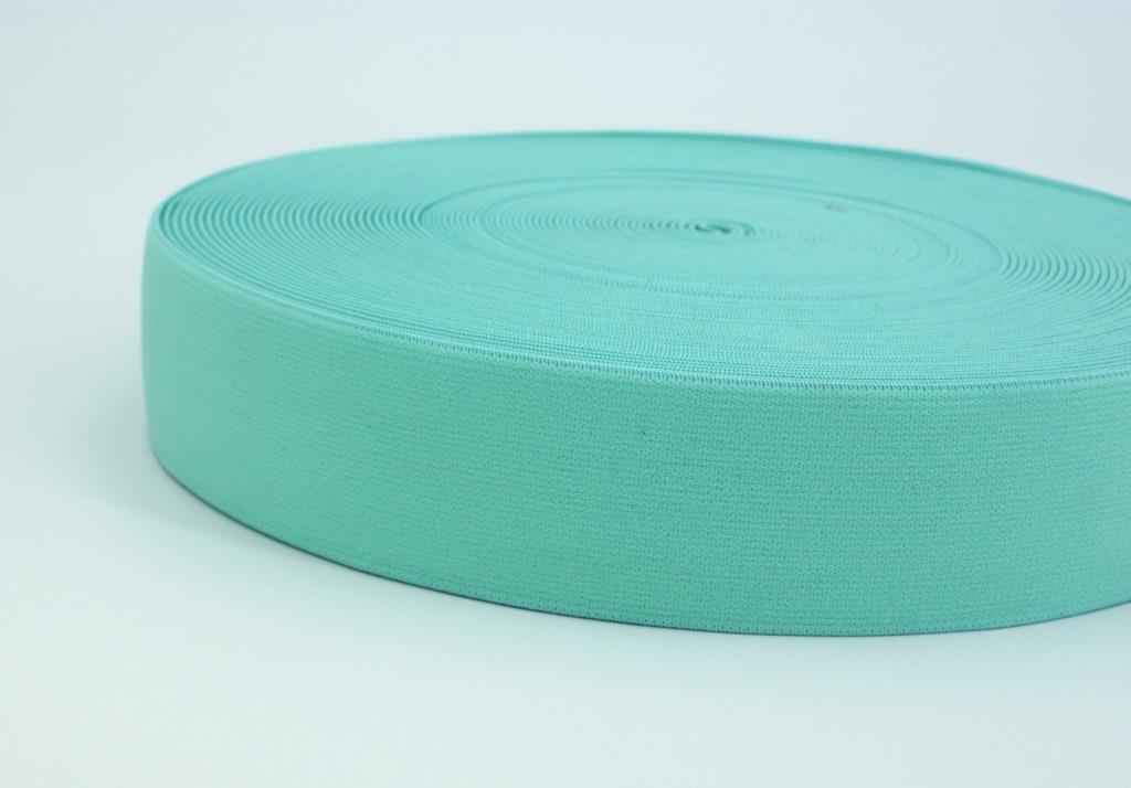 Picture of elastic webbing - 40mm wide - color: mint green - 3m roll