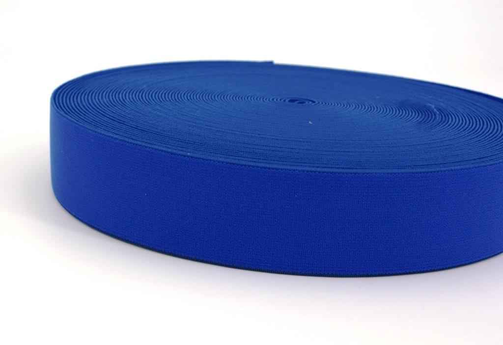 Picture of elastic webbing - 40mm wide - color: cobalt - 3m roll