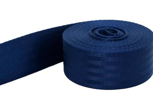 Picture of 5m roll safety webbing marine blue made of polyamide, 38mm wide, load up to 1,5t