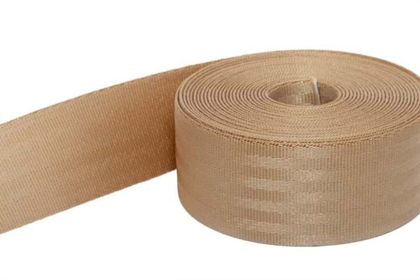 Picture of 1m Sicherheitsgurtband beige aus Polyamid, 48mm breit, bis 2t belastbar