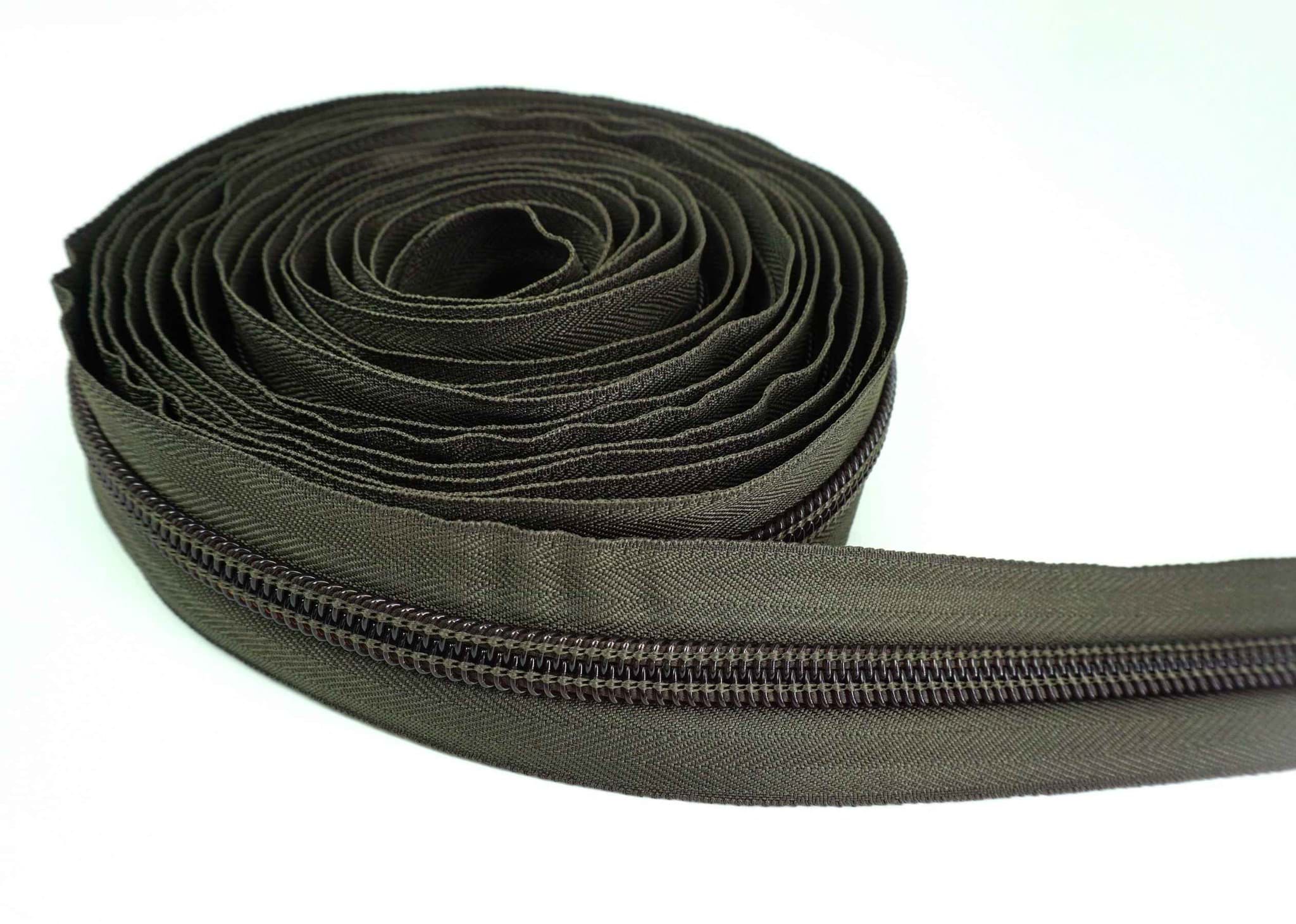 Picture of 5m Reißverschluss, 10mm Schiene, Farbe: khaki dunkel