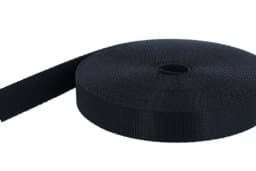 Picture of 50m PP webbing - 25mm width - 2mm thick - black (UV)