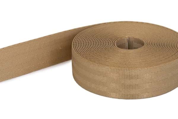 Picture of 50m safetywebbing /seat belt beige made of polyamide - 25mm wide - load capacity up to 1t *NEW*