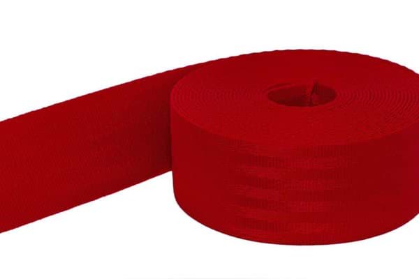Picture of 50m Sicherheitsgurtband rot aus Polyamid, 38mm breit, bis 1,5t belastbar
