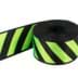 Picture of 5m webbing with stripes - 39mm wide - black/lime