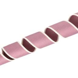 Picture of 5m Gurtband aus Polycotton - 38mm breit - 1,2mm dick - Creme/ Malve