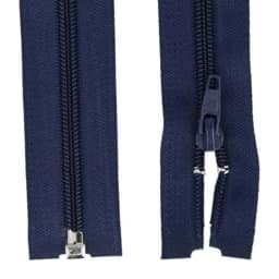Picture of zipper separable - 80cm long - colour: dark blue - 10 pieces