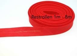 Picture of Restpostenbox Schrägband aus Baumwolle - 18mm + 20mm breit - Farbe: Rot - 50m