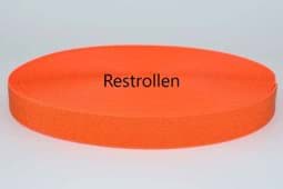 Picture of remaining rolls elastic webbing with glitter - colour: neon orange - 25mm wide - 7,10m