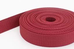 Picture of 10m PP webbing - 20mm width - 1,2mm thick - bordeaux (UV)