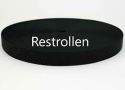 Picture of Remaining rolls elastic webbing with glitter - colour: black - 25mm wide - 8,30m