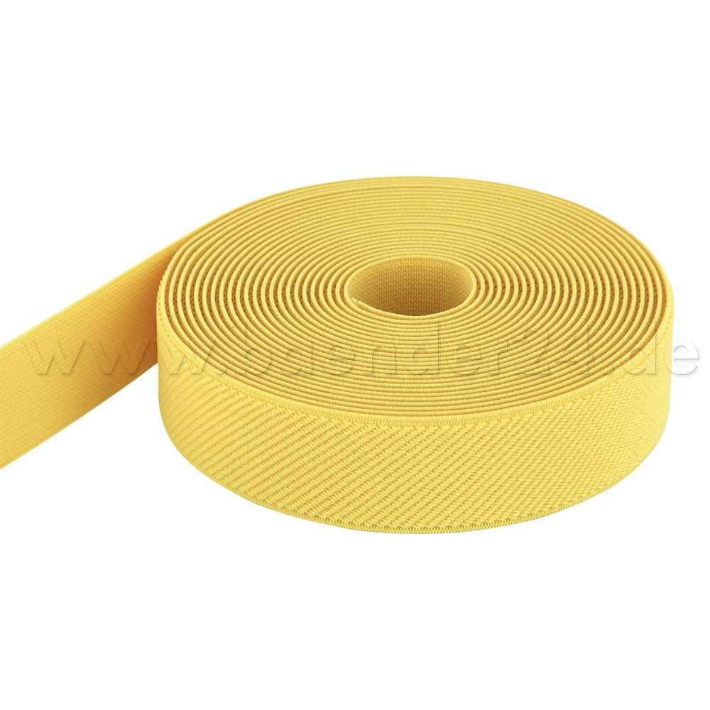 Picture of 50m elastic webbing - colour: yellow - 25mm wide