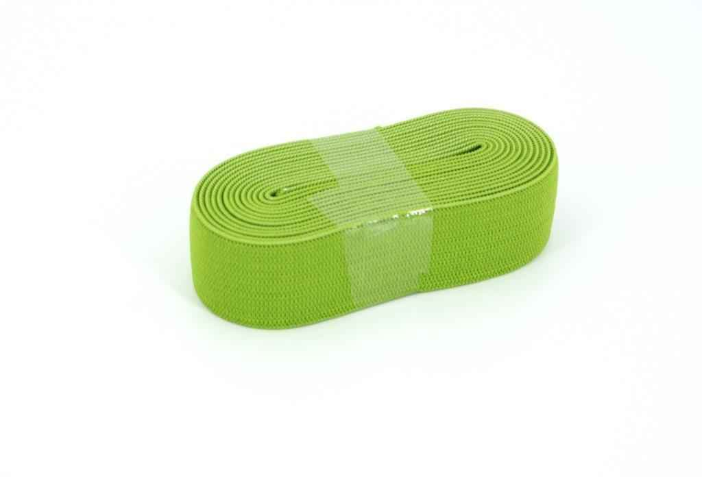 Picture of 2m elastic webbing - colour: dark lime - 20mm wide