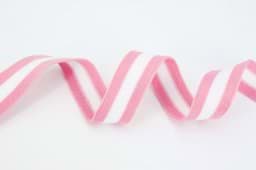 Picture of elastic webbing with stripes - 25mm wide - light pink - 3m