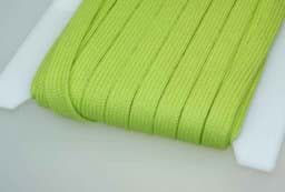 Picture of 3m flat cord made of cotton - 15mm wide - color: lime