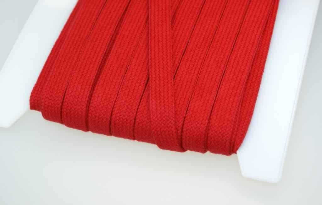 Picture of 3m flat cord made of cotton - 15mm wide - color: red