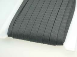 Picture of 3m flat cord made of cotton - 15mm wide - color: dark grey