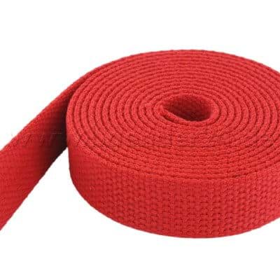 Picture of 1m Baumwollgurtband - 2,6mm dick - 28mm breit - Farbe: rot *ABVERKAUF*