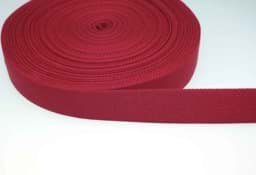 Picture of 1m cotton webbing - 1,2mm thick - 30mm wide - color: bordeaux red
