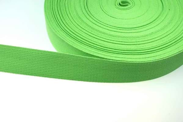Picture of 25m cotton webbing - 1,2mm thick - 30mm wide - color: lime