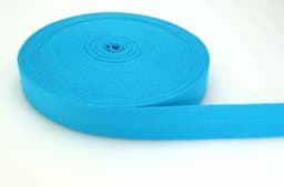 Picture of 25m cotton webbing - 1,2 thick - 30mm wide - colour: turquoise