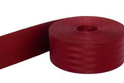 Picture of 1m safety belt / seat belt bordeaux red dark made of polyamide - 38mm wide - loading limit: up to 1,5t