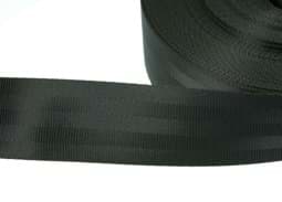 Picture of 100m seat belt webbing black made of polyester, 47mm wide - Made in Germany