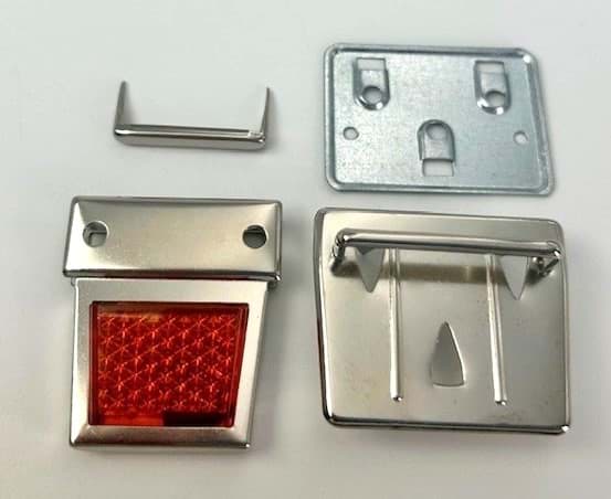 Picture of metal briefcase lock - with orange reflector - 10 pieces